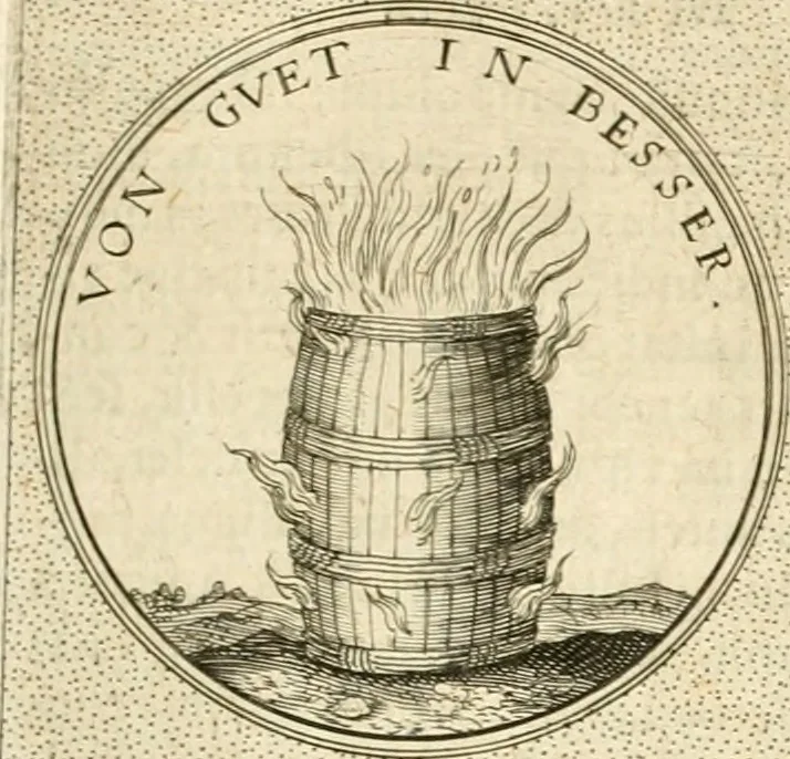 An illustration from Symbola diuina & humana pontificvm, imperatorvm, regvm : accessit breuis & facilis isagoge Iac. Typotii : ex mvsaeo Octavii de Strada civis Romani : tomus primus[-tertius], 1601, leaf 596