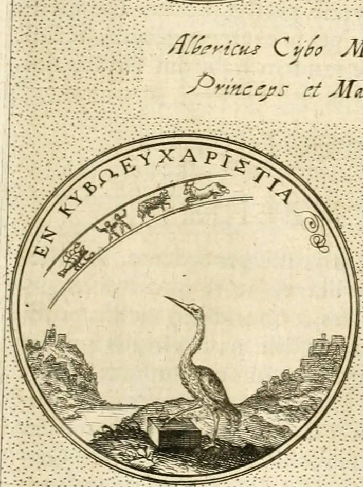 An illustration from Symbola diuina & humana pontificvm, imperatorvm, regvm : accessit breuis & facilis isagoge Iac. Typotii : ex mvsaeo Octavii de Strada civis Romani : tomus primus[-tertius], 1601, leaf 596