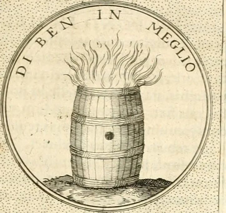 An illustration from Symbola diuina & humana pontificvm, imperatorvm, regvm : accessit breuis & facilis isagoge Iac. Typotii : ex mvsaeo Octavii de Strada civis Romani : tomus primus[-tertius], 1601, leaf 596