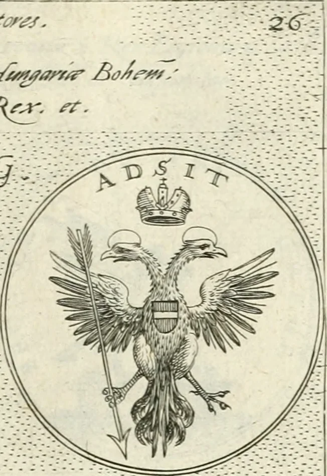 An illustration from Symbola diuina & humana pontificvm, imperatorvm, regvm : accessit breuis & facilis isagoge Iac. Typotii : ex mvsaeo Octavii de Strada civis Romani : tomus primus[-tertius], 1601, leaf 62