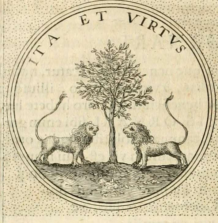 An illustration from Symbola diuina & humana pontificvm, imperatorvm, regvm : accessit breuis & facilis isagoge Iac. Typotii : ex mvsaeo Octavii de Strada civis Romani : tomus primus[-tertius], 1601, leaf 621