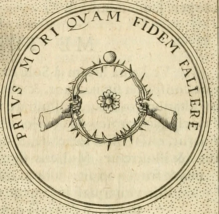 An illustration from Symbola diuina & humana pontificvm, imperatorvm, regvm : accessit breuis & facilis isagoge Iac. Typotii : ex mvsaeo Octavii de Strada civis Romani : tomus primus[-tertius], 1601, leaf 621