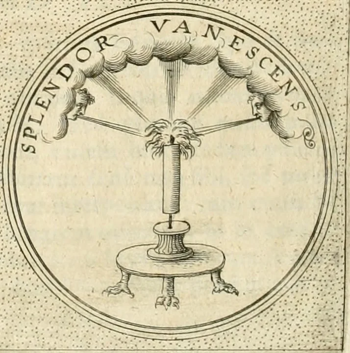An illustration from Symbola diuina & humana pontificvm, imperatorvm, regvm : accessit breuis & facilis isagoge Iac. Typotii : ex mvsaeo Octavii de Strada civis Romani : tomus primus[-tertius], 1601, leaf 621