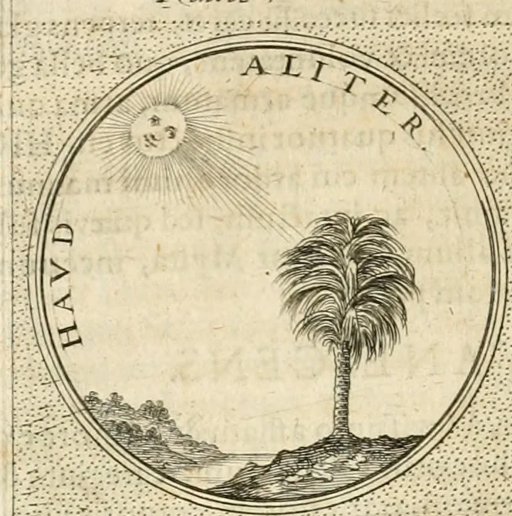 An illustration from Symbola diuina & humana pontificvm, imperatorvm, regvm : accessit breuis & facilis isagoge Iac. Typotii : ex mvsaeo Octavii de Strada civis Romani : tomus primus[-tertius], 1601, leaf 625