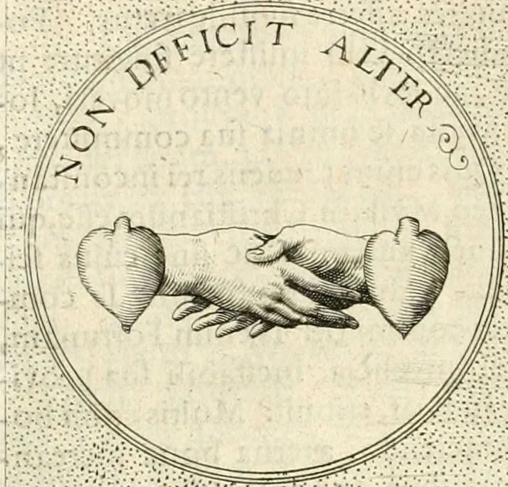 An illustration from Symbola diuina & humana pontificvm, imperatorvm, regvm : accessit breuis & facilis isagoge Iac. Typotii : ex mvsaeo Octavii de Strada civis Romani : tomus primus[-tertius], 1601, leaf 635