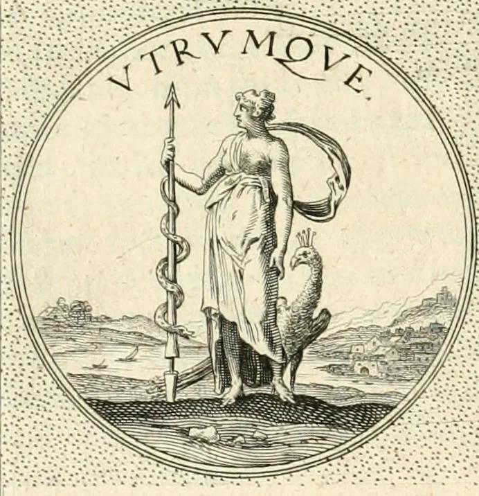 An illustration from Symbola diuina & humana pontificvm, imperatorvm, regvm : accessit breuis & facilis isagoge Iac. Typotii : ex mvsaeo Octavii de Strada civis Romani : tomus primus[-tertius], 1601, leaf 635