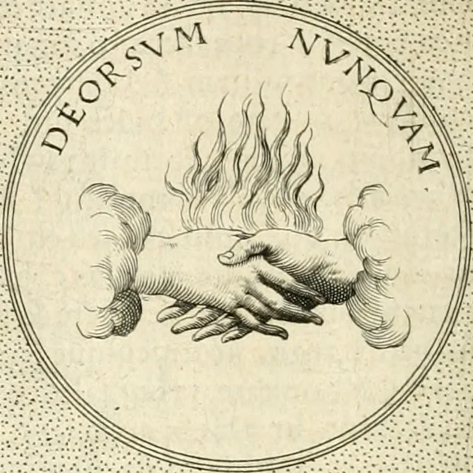 An illustration from Symbola diuina & humana pontificvm, imperatorvm, regvm : accessit breuis & facilis isagoge Iac. Typotii : ex mvsaeo Octavii de Strada civis Romani : tomus primus[-tertius], 1601, leaf 635