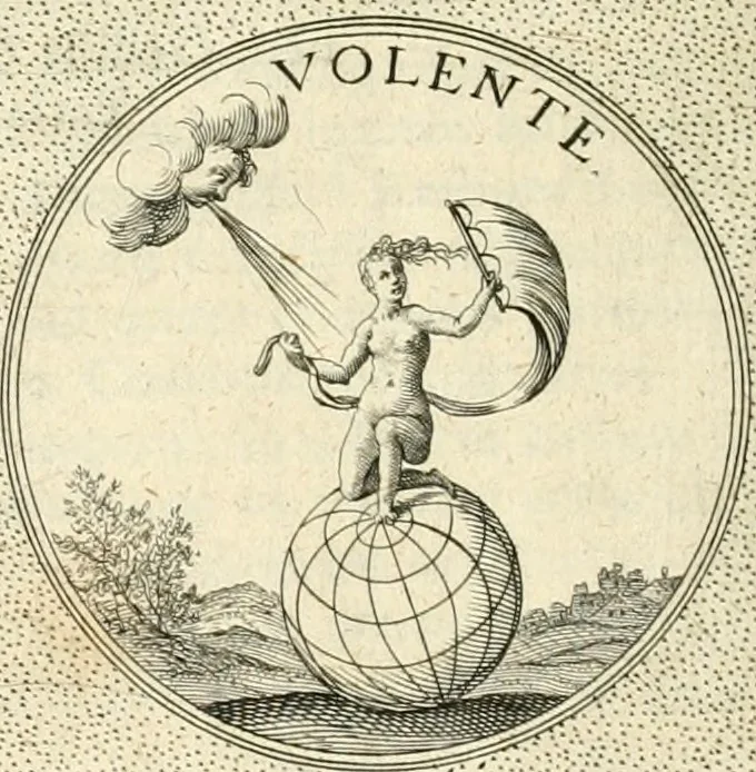 An illustration from Symbola diuina & humana pontificvm, imperatorvm, regvm : accessit breuis & facilis isagoge Iac. Typotii : ex mvsaeo Octavii de Strada civis Romani : tomus primus[-tertius], 1601, leaf 635