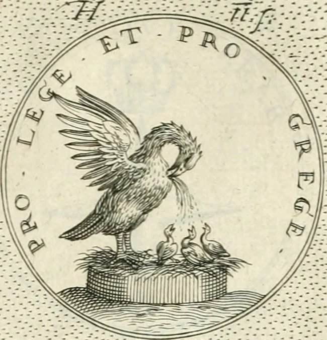 An illustration from Symbola diuina & humana pontificvm, imperatorvm, regvm : accessit breuis & facilis isagoge Iac. Typotii : ex mvsaeo Octavii de Strada civis Romani : tomus primus[-tertius], 1601, leaf 64