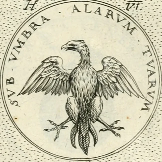 An illustration from Symbola diuina & humana pontificvm, imperatorvm, regvm : accessit breuis & facilis isagoge Iac. Typotii : ex mvsaeo Octavii de Strada civis Romani : tomus primus[-tertius], 1601, leaf 64