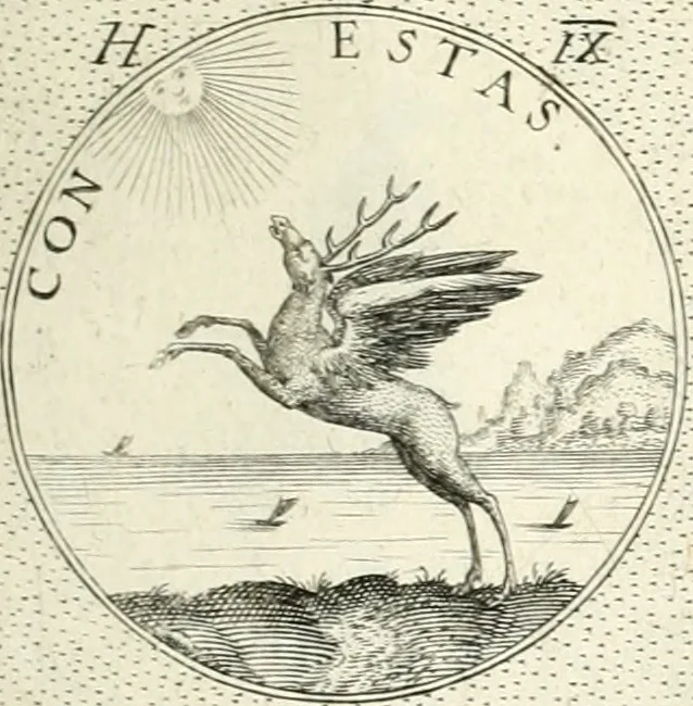 An illustration from Symbola diuina & humana pontificvm, imperatorvm, regvm : accessit breuis & facilis isagoge Iac. Typotii : ex mvsaeo Octavii de Strada civis Romani : tomus primus[-tertius], 1601, leaf 66