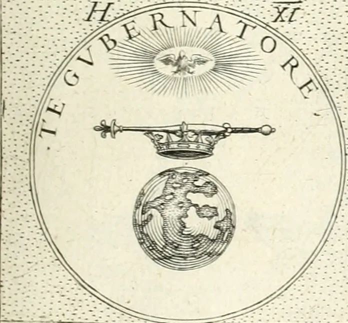 An illustration from Symbola diuina & humana pontificvm, imperatorvm, regvm : accessit breuis & facilis isagoge Iac. Typotii : ex mvsaeo Octavii de Strada civis Romani : tomus primus[-tertius], 1601, leaf 66