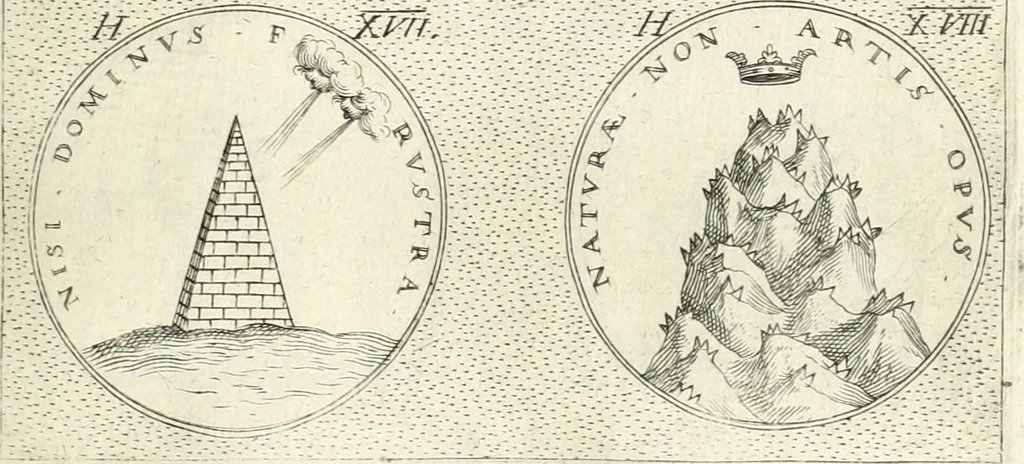 An illustration from Symbola diuina & humana pontificvm, imperatorvm, regvm : accessit breuis & facilis isagoge Iac. Typotii : ex mvsaeo Octavii de Strada civis Romani : tomus primus[-tertius], 1601, leaf 68