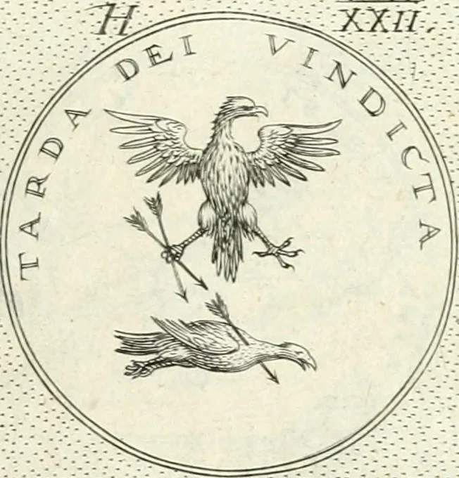 An illustration from Symbola diuina & humana pontificvm, imperatorvm, regvm : accessit breuis & facilis isagoge Iac. Typotii : ex mvsaeo Octavii de Strada civis Romani : tomus primus[-tertius], 1601, leaf 70