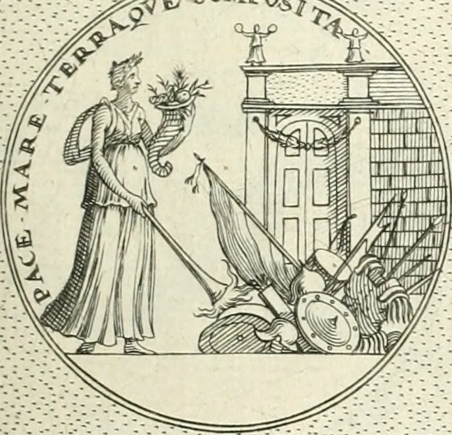 An illustration from Symbola diuina & humana pontificvm, imperatorvm, regvm : accessit breuis & facilis isagoge Iac. Typotii : ex mvsaeo Octavii de Strada civis Romani : tomus primus[-tertius], 1601, leaf 74
