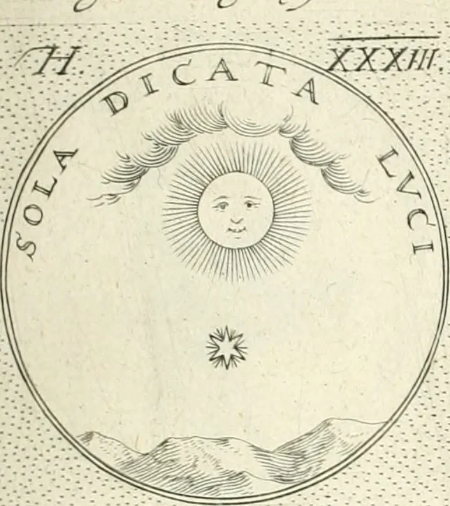 An illustration from Symbola diuina & humana pontificvm, imperatorvm, regvm : accessit breuis & facilis isagoge Iac. Typotii : ex mvsaeo Octavii de Strada civis Romani : tomus primus[-tertius], 1601, leaf 76