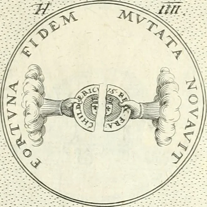 An illustration from Symbola diuina & humana pontificvm, imperatorvm, regvm : accessit breuis & facilis isagoge Iac. Typotii : ex mvsaeo Octavii de Strada civis Romani : tomus primus[-tertius], 1601, leaf 78