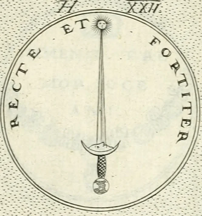 An illustration from Symbola diuina & humana pontificvm, imperatorvm, regvm : accessit breuis & facilis isagoge Iac. Typotii : ex mvsaeo Octavii de Strada civis Romani : tomus primus[-tertius], 1601, leaf 84