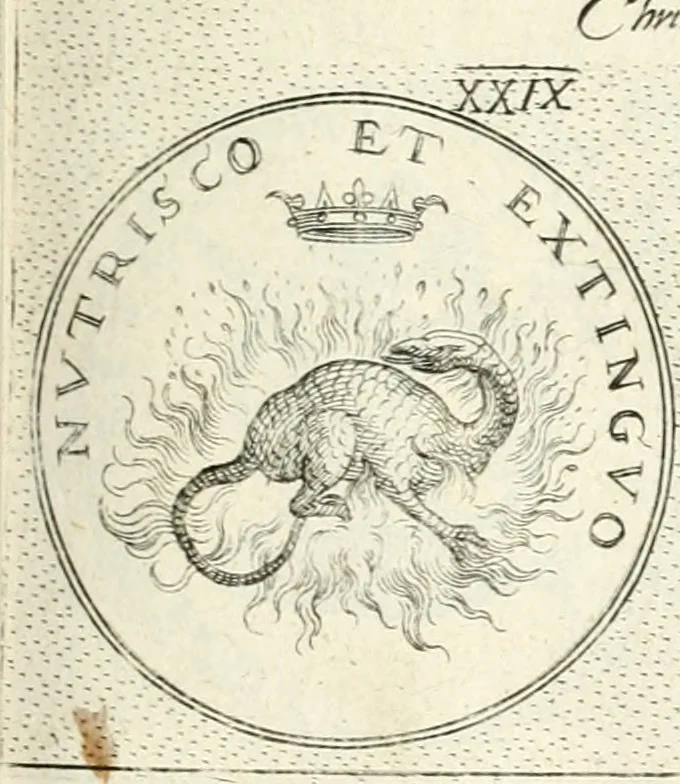 An illustration from Symbola diuina & humana pontificvm, imperatorvm, regvm : accessit breuis & facilis isagoge Iac. Typotii : ex mvsaeo Octavii de Strada civis Romani : tomus primus[-tertius], 1601, leaf 86