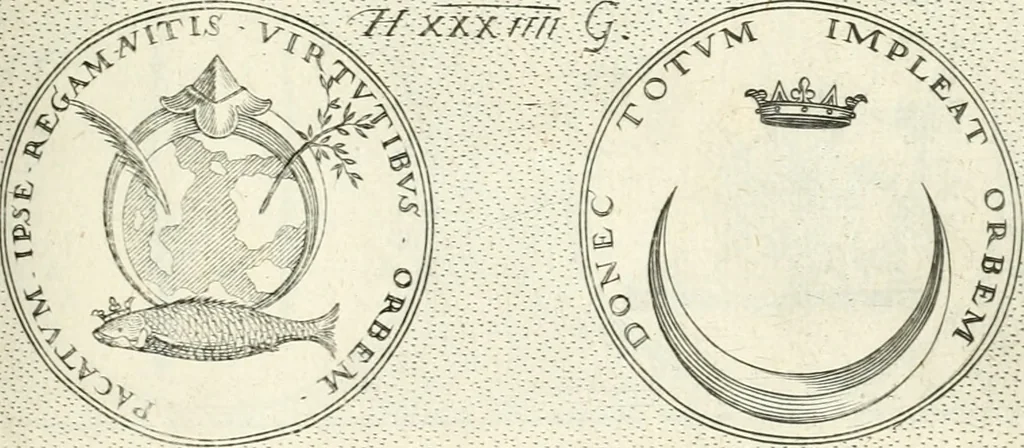 An illustration from Symbola diuina & humana pontificvm, imperatorvm, regvm : accessit breuis & facilis isagoge Iac. Typotii : ex mvsaeo Octavii de Strada civis Romani : tomus primus[-tertius], 1601, leaf 88