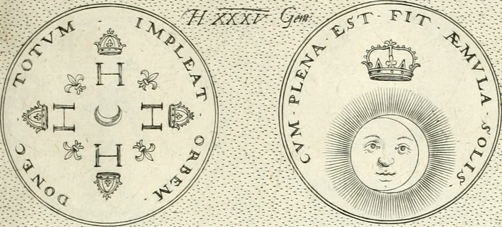 An illustration from Symbola diuina & humana pontificvm, imperatorvm, regvm : accessit breuis & facilis isagoge Iac. Typotii : ex mvsaeo Octavii de Strada civis Romani : tomus primus[-tertius], 1601, leaf 90