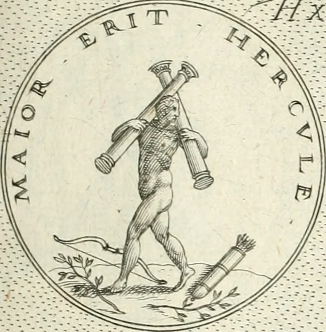 An illustration from Symbola diuina & humana pontificvm, imperatorvm, regvm : accessit breuis & facilis isagoge Iac. Typotii : ex mvsaeo Octavii de Strada civis Romani : tomus primus[-tertius], 1601, leaf 92