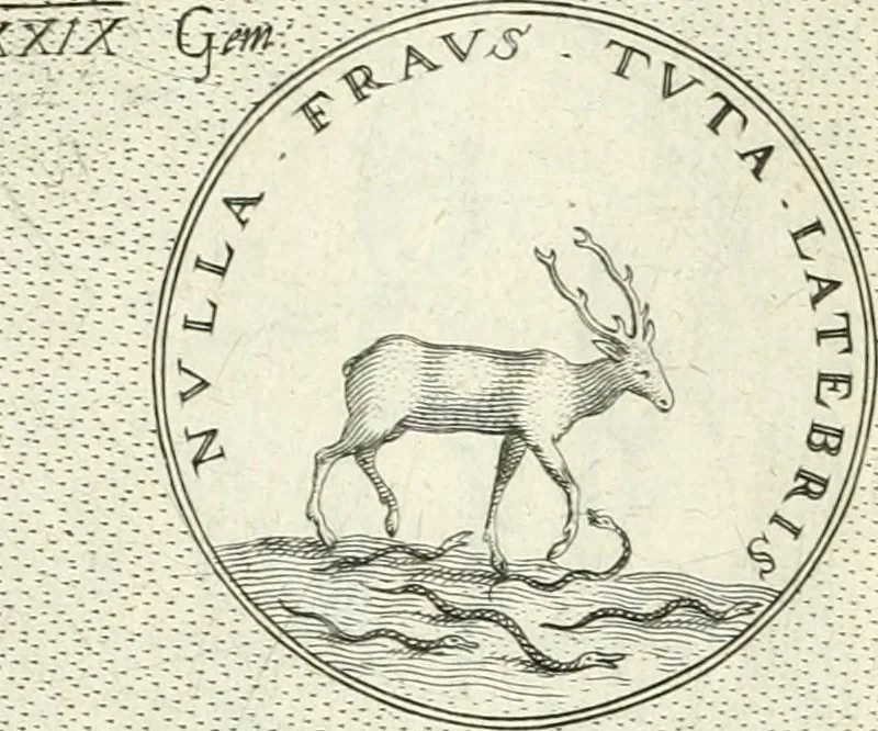 An illustration from Symbola diuina & humana pontificvm, imperatorvm, regvm : accessit breuis & facilis isagoge Iac. Typotii : ex mvsaeo Octavii de Strada civis Romani : tomus primus[-tertius], 1601, leaf 92