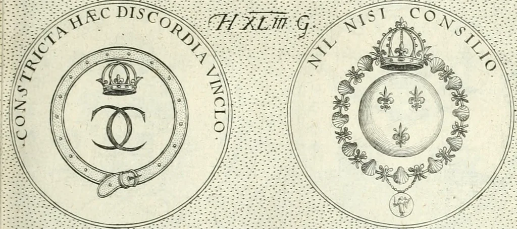 An illustration from Symbola diuina & humana pontificvm, imperatorvm, regvm : accessit breuis & facilis isagoge Iac. Typotii : ex mvsaeo Octavii de Strada civis Romani : tomus primus[-tertius], 1601, leaf 94
