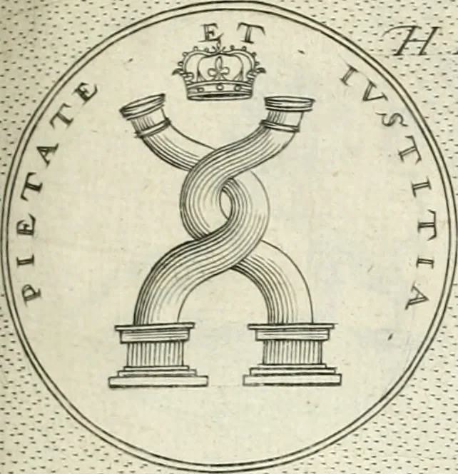 An illustration from Symbola diuina & humana pontificvm, imperatorvm, regvm : accessit breuis & facilis isagoge Iac. Typotii : ex mvsaeo Octavii de Strada civis Romani : tomus primus[-tertius], 1601, leaf 96