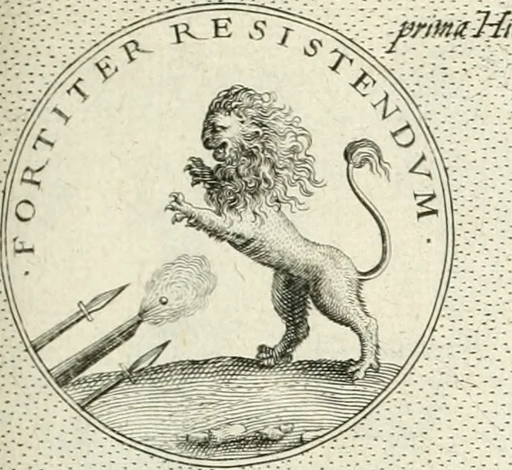 An illustration from Symbola diuina & humana pontificvm, imperatorvm, regvm : accessit breuis & facilis isagoge Iac. Typotii : ex mvsaeo Octavii de Strada civis Romani : tomus primus[-tertius], 1601, leaf 98