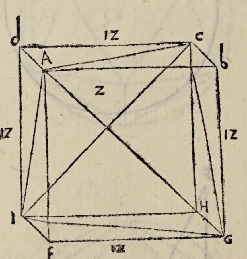 An illustration from Diuina proportione : opera a tutti glingegni perspicaci e curiosi necessaria oue ciascun studioso di philosophia, prospectiua, pictura sculpura, architectura, musica, e altre mathematice, suauissima, sottile, e admirabile doctrina consequira e de lectarasso co[n] varie questione de secretissima scientia, 1509, leaf 114