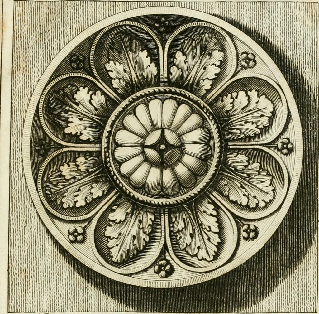An illustration from Manuale di varj ornamenti tratti dalle fabbriche, e frammenti antichi : per uso, e commodo de' pittori, scultori, architetti, scarpellini, stuccatori, intagliatori di pietre, e legni, argentieri, giojellieri, ricamatori, ebanisti & c., 1781, leaf 106