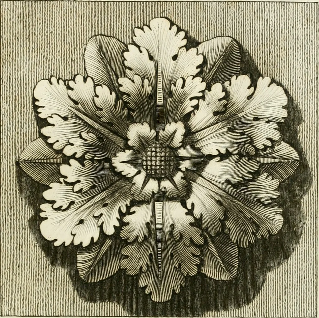 An illustration from Manuale di varj ornamenti tratti dalle fabbriche, e frammenti antichi : per uso, e commodo de' pittori, scultori, architetti, scarpellini, stuccatori, intagliatori di pietre, e legni, argentieri, giojellieri, ricamatori, ebanisti & c., 1781, leaf 48