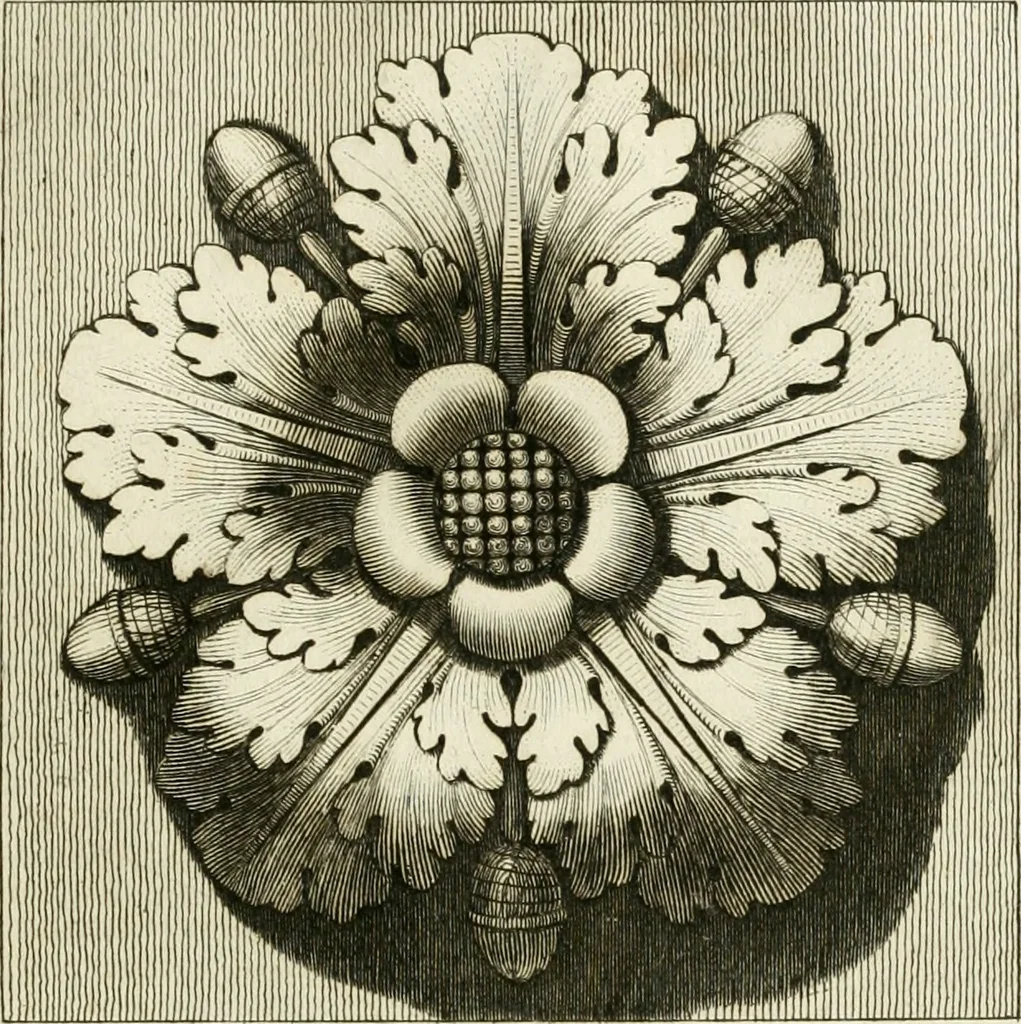 An illustration from Manuale di varj ornamenti tratti dalle fabbriche, e frammenti antichi : per uso, e commodo de' pittori, scultori, architetti, scarpellini, stuccatori, intagliatori di pietre, e legni, argentieri, giojellieri, ricamatori, ebanisti & c., 1781, leaf 50