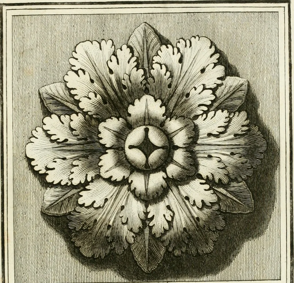 An illustration from Manuale di varj ornamenti tratti dalle fabbriche, e frammenti antichi : per uso, e commodo de' pittori, scultori, architetti, scarpellini, stuccatori, intagliatori di pietre, e legni, argentieri, giojellieri, ricamatori, ebanisti & c., 1781, leaf 60