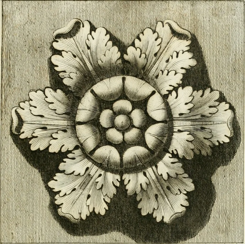 An illustration from Manuale di varj ornamenti tratti dalle fabbriche, e frammenti antichi : per uso, e commodo de' pittori, scultori, architetti, scarpellini, stuccatori, intagliatori di pietre, e legni, argentieri, giojellieri, ricamatori, ebanisti & c., 1781, leaf 74