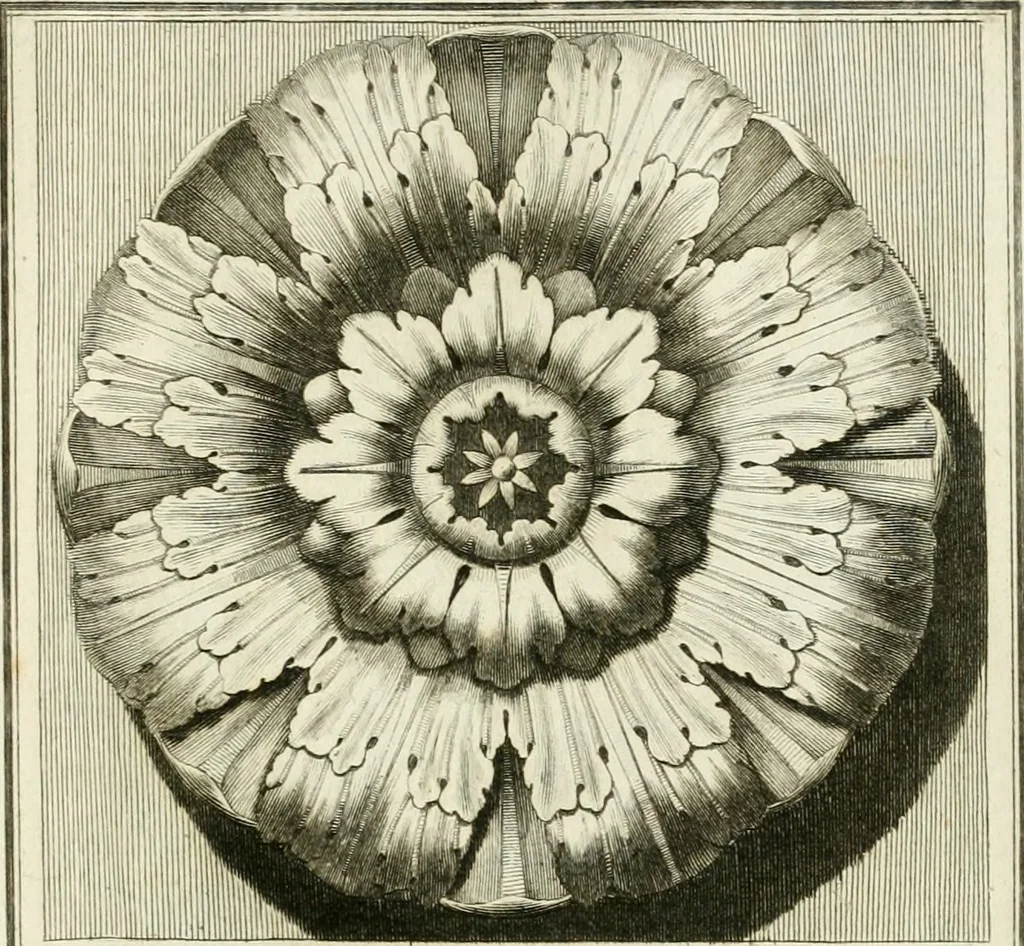 An illustration from Manuale di varj ornamenti tratti dalle fabbriche, e frammenti antichi : per uso, e commodo de' pittori, scultori, architetti, scarpellini, stuccatori, intagliatori di pietre, e legni, argentieri, giojellieri, ricamatori, ebanisti & c., 1781, leaf 54