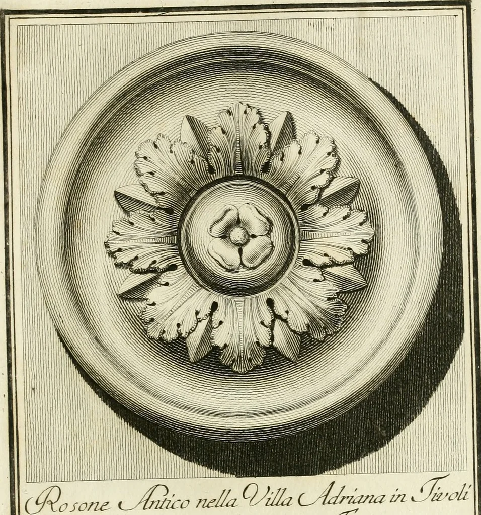 An illustration from Manuale di varj ornamenti tratti dalle fabbriche, e frammenti antichi : per uso, e commodo de' pittori, scultori, architetti, scarpellini, stuccatori, intagliatori di pietre, e legni, argentieri, giojellieri, ricamatori, ebanisti & c., 1781, leaf 64