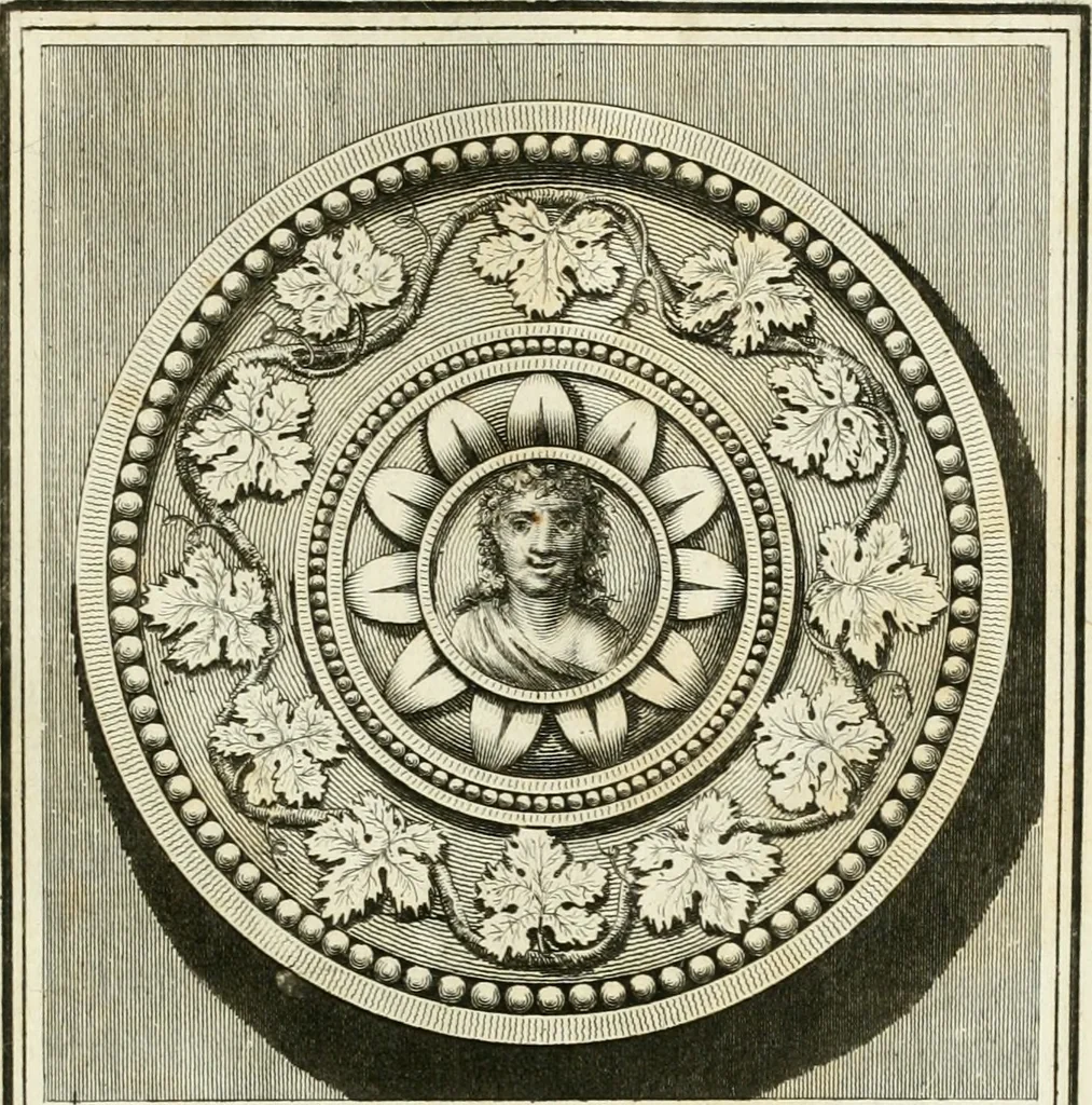 An illustration from Manuale di varj ornamenti tratti dalle fabbriche, e frammenti antichi : per uso, e commodo de' pittori, scultori, architetti, scarpellini, stuccatori, intagliatori di pietre, e legni, argentieri, giojellieri, ricamatori, ebanisti & c., 1781, leaf 84