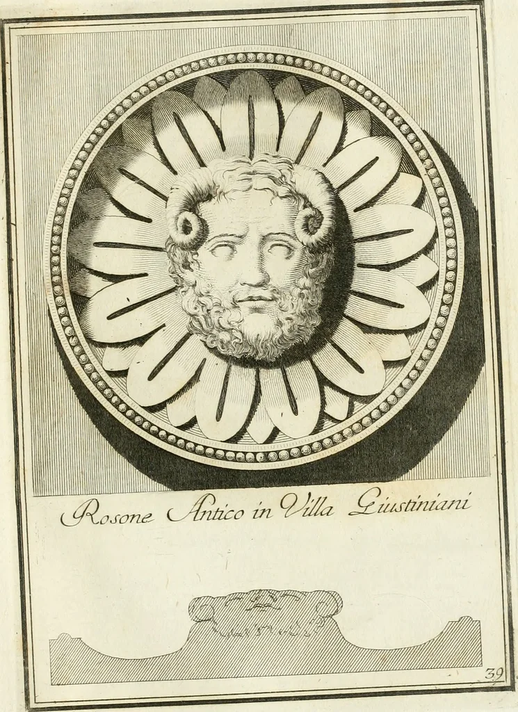 An illustration from Manuale di varj ornamenti tratti dalle fabbriche, e frammenti antichi : per uso, e commodo de' pittori, scultori, architetti, scarpellini, stuccatori, intagliatori di pietre, e legni, argentieri, giojellieri, ricamatori, ebanisti & c., 1781, leaf 86
