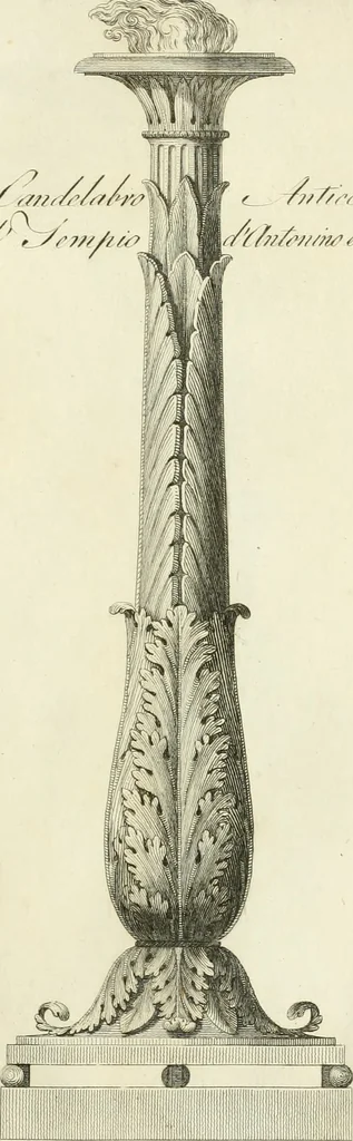 An illustration from Manuale di varj ornamenti tratti dalle fabbriche, e frammenti antichi : per uso, e commodo de' pittori, scultori, architetti, scarpellini, stuccatori, intagliatori di pietre, e legni, argentieri, giojellieri, ricamatori, ebanisti & c., 1781, leaf 110