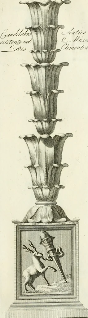 An illustration from Manuale di varj ornamenti tratti dalle fabbriche, e frammenti antichi : per uso, e commodo de' pittori, scultori, architetti, scarpellini, stuccatori, intagliatori di pietre, e legni, argentieri, giojellieri, ricamatori, ebanisti & c., 1781, leaf 26
