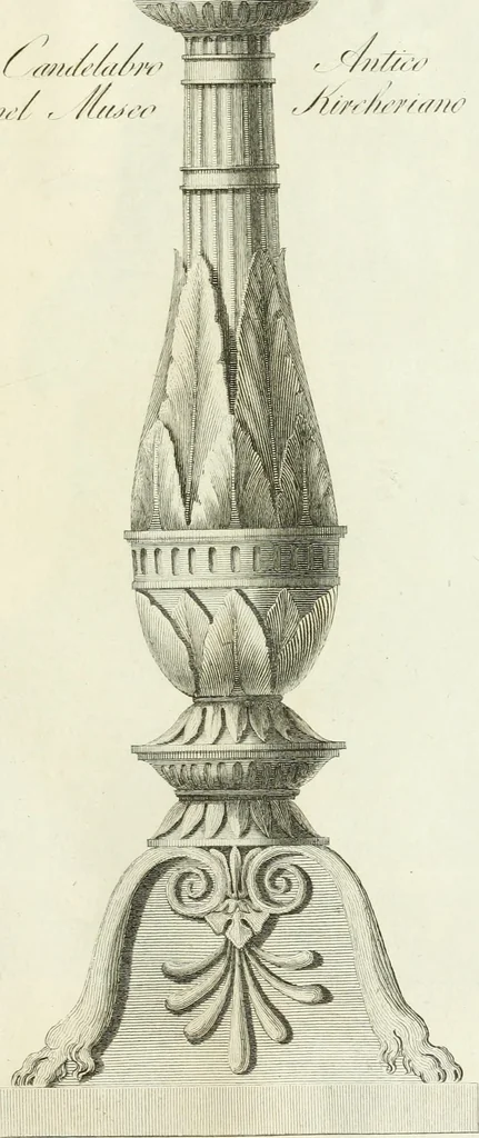 An illustration from Manuale di varj ornamenti tratti dalle fabbriche, e frammenti antichi : per uso, e commodo de' pittori, scultori, architetti, scarpellini, stuccatori, intagliatori di pietre, e legni, argentieri, giojellieri, ricamatori, ebanisti & c., 1781, leaf 40
