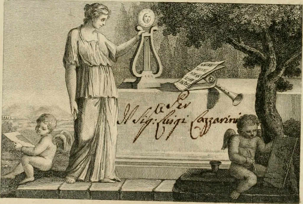 An illustration from Manuale di varj ornamenti tratti dalle fabbriche, e frammenti antichi : per uso, e commodo de' pittori, scultori, architetti, scarpellini, stuccatori, intagliatori di pietre, e legni, argentieri, giojellieri, ricamatori, ebanisti & c., 1781, leaf 1