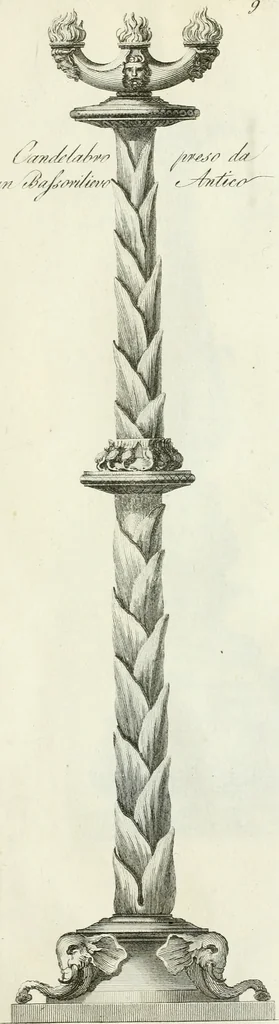 An illustration from Manuale di varj ornamenti tratti dalle fabbriche, e frammenti antichi : per uso, e commodo de' pittori, scultori, architetti, scarpellini, stuccatori, intagliatori di pietre, e legni, argentieri, giojellieri, ricamatori, ebanisti & c., 1781, leaf 30