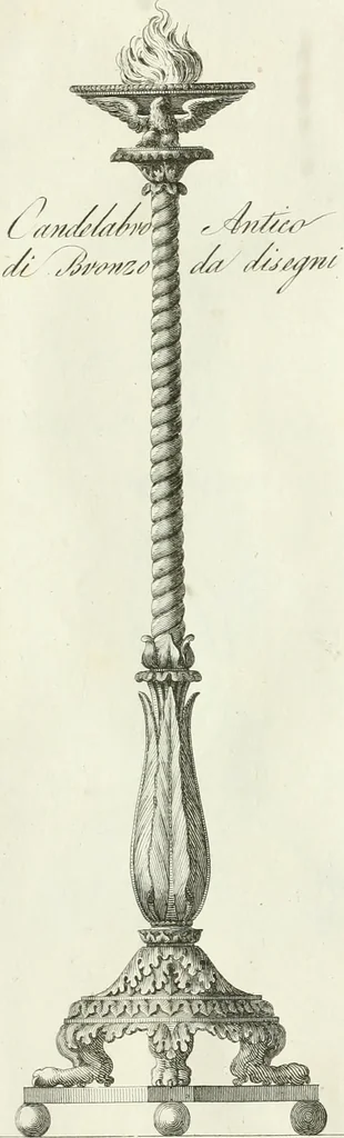 An illustration from Manuale di varj ornamenti tratti dalle fabbriche, e frammenti antichi : per uso, e commodo de' pittori, scultori, architetti, scarpellini, stuccatori, intagliatori di pietre, e legni, argentieri, giojellieri, ricamatori, ebanisti & c., 1781, leaf 34