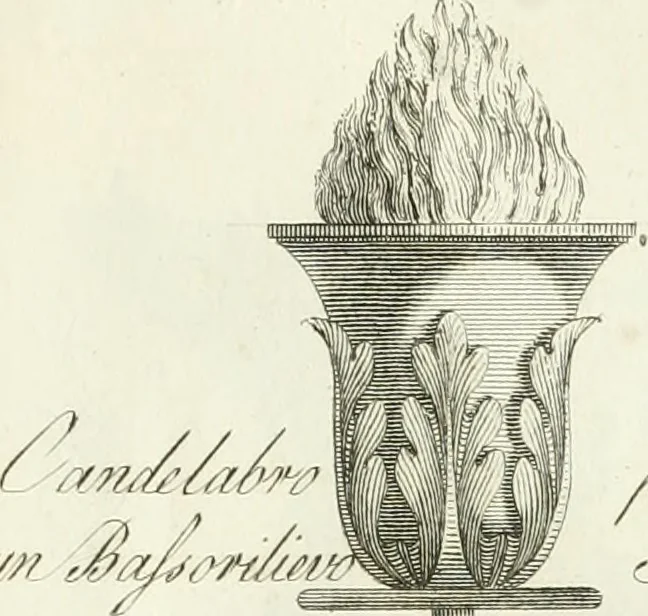 An illustration from Manuale di varj ornamenti tratti dalle fabbriche, e frammenti antichi : per uso, e commodo de' pittori, scultori, architetti, scarpellini, stuccatori, intagliatori di pietre, e legni, argentieri, giojellieri, ricamatori, ebanisti & c., 1781, leaf 40