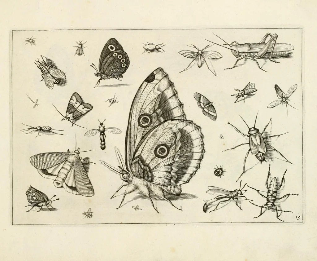 An illustration from Diversæ insectarum volatilium : icones ad vivum accuratissmè depictæ per celeberrimum pictorem, 1630, leaf 33