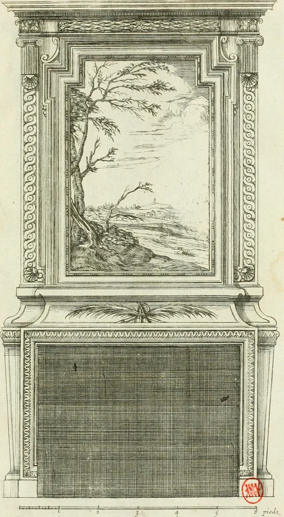 An illustration from Divers desseins de cheminées a la royalle, 1600, leaf 24