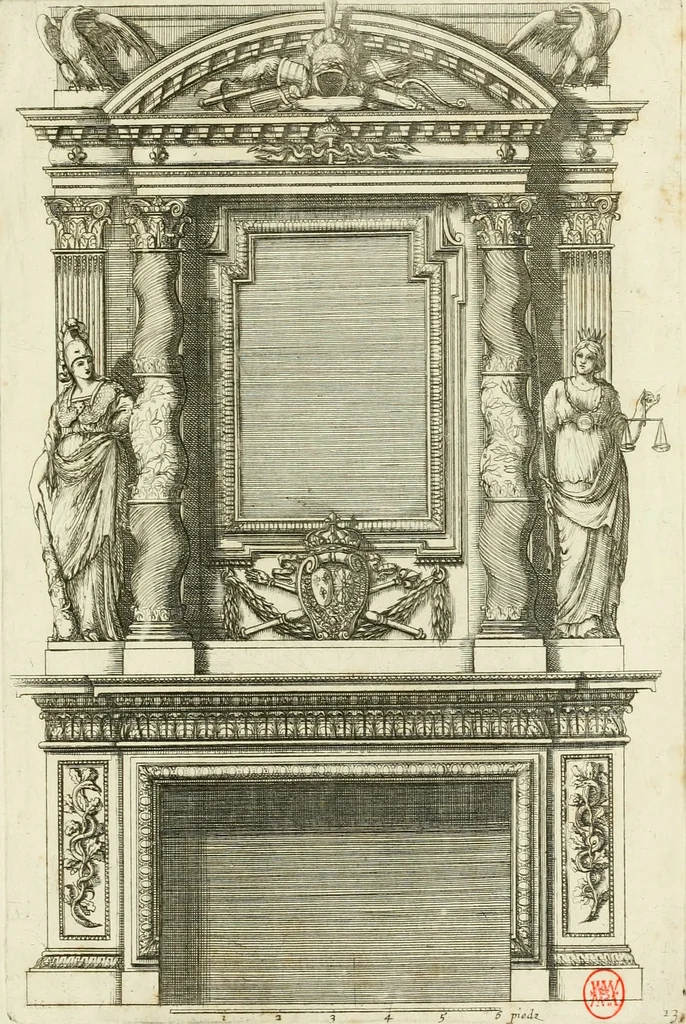 An illustration from Divers desseins de cheminées a la royalle, 1600, leaf 28